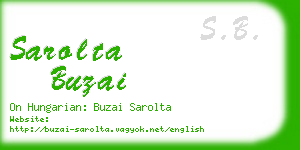 sarolta buzai business card